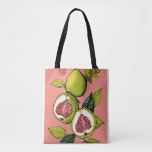 Tote Bag Titre : Combinaison simple de stylo et de goyave A