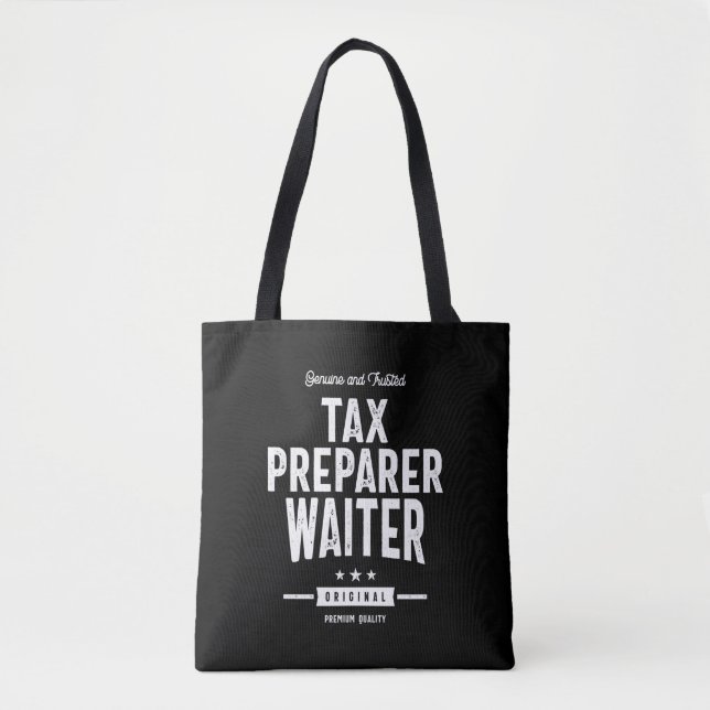 Tote Bag Titre du travail du préparateur fiscal (Devant)