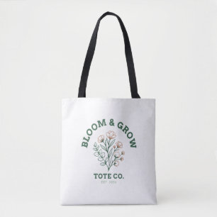 Tote Bag Titre  Floral Botanique   Jardin Minimaliste Natur