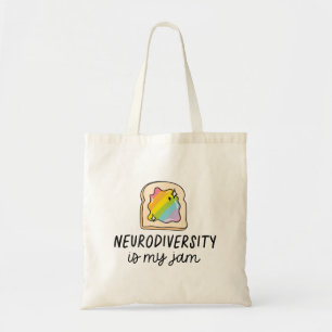Tote Bag Toast au pain de mie arc-en-ciel Neurodiversité es