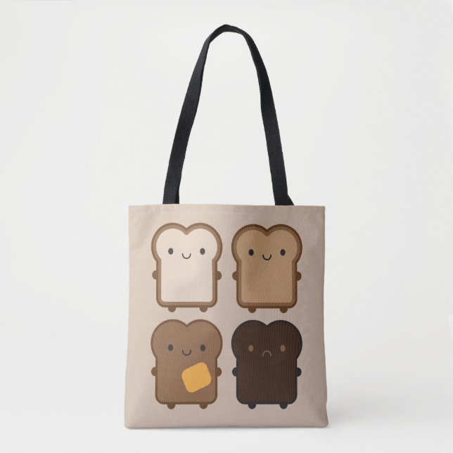 Tote Bag Toast de Kawaii (Devant)