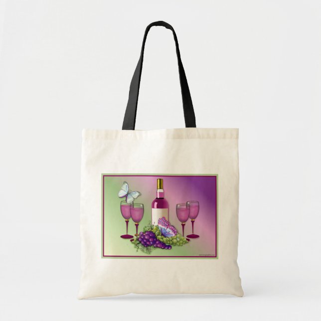 Tote Bag Toast de vin et de raisins (Devant)