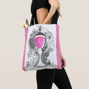 Tote Bag Toast en verre de vin à l'équipe Yalta