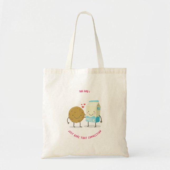 Tote Bag Toi Et Moi, Ce Lien Lait Et Cookies (Devant)