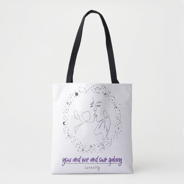 Tote Bag Toi et moi et notre galaxie (Devant)