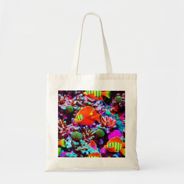 Tote Bag Toile de Corail Reef Fourre-tout (Devant)