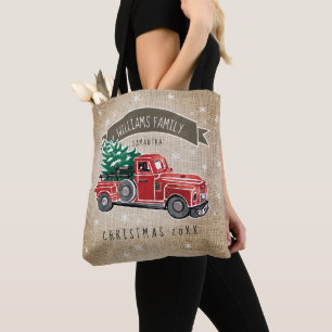 Tote Bag Toile de jute vintage de Faux de monogramme