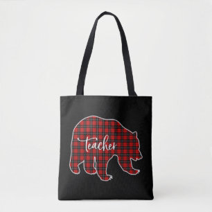 Tote Bag Toile de l'enseignant de Noël pour femmes