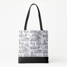 Toile de Mill City (Lowell, MA) Noir/Blanc