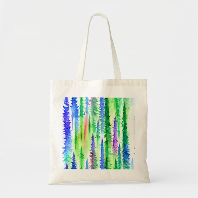 Tote Bag Toile de pin d'Aquarelle claire Fourre-tout (Devant)