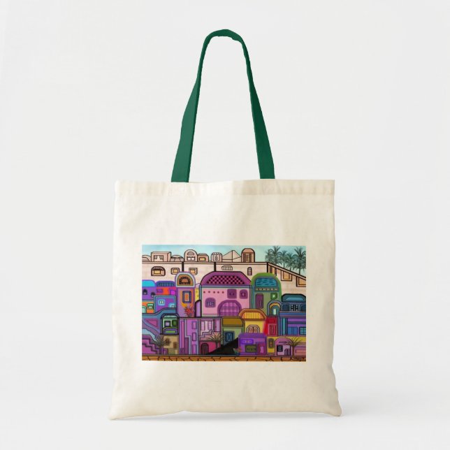 Tote Bag Toile Fourre-tout de tapisserie de Jérusalem (Devant)