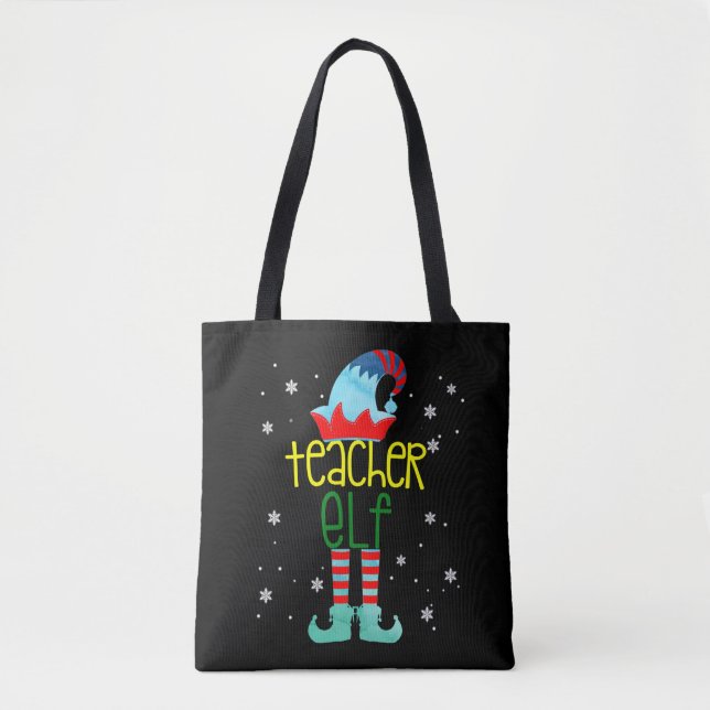 Tote Bag Toile pour enseignants de Noël (Devant)