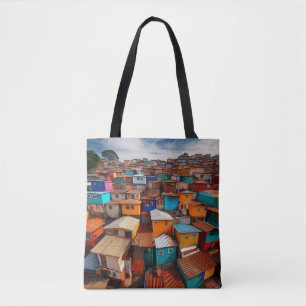 Tote Bag Toits Vibrants - Art de Communauté Urbaine