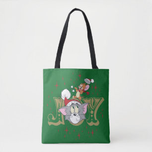 Tote Bag Tom and Jerry Holiday Joy