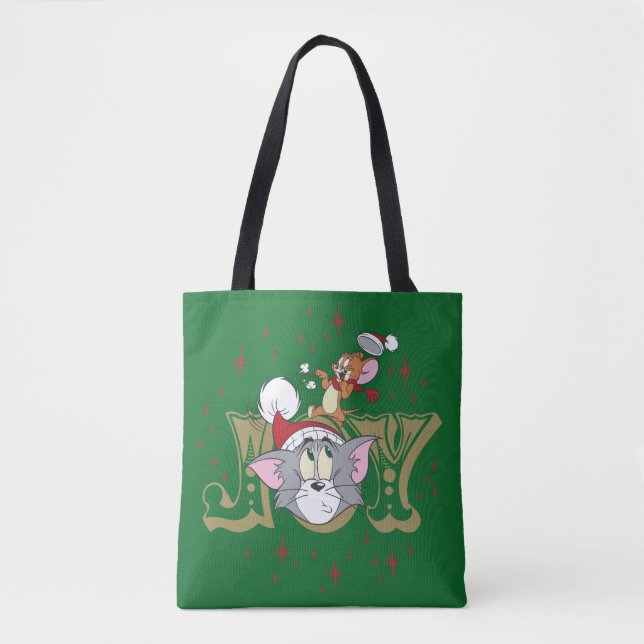 Tote Bag Tom and Jerry Holiday Joy (Devant)