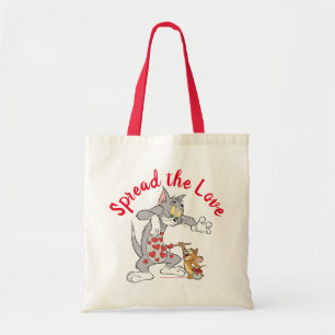 Tote Bag Tom et Jerry Peindre les Coeurs de la Saint-Valent