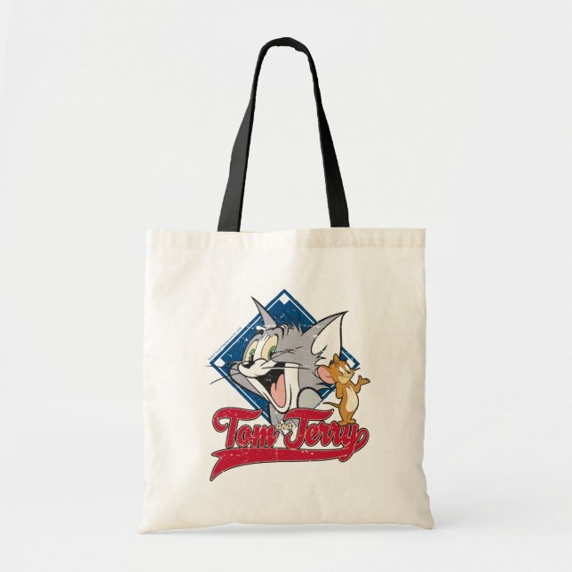Tote Bag Tom Et Jerry | Tom Et Jerry Sur Diamant De Basebal (Devant)