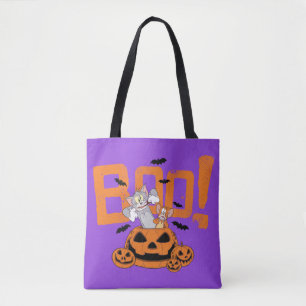 Tote Bag Tom & Jerry   Happy Halloween Boo