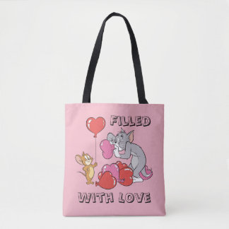 Tote Bag Tom & Jerry Inflate Valentine Heart Ballons