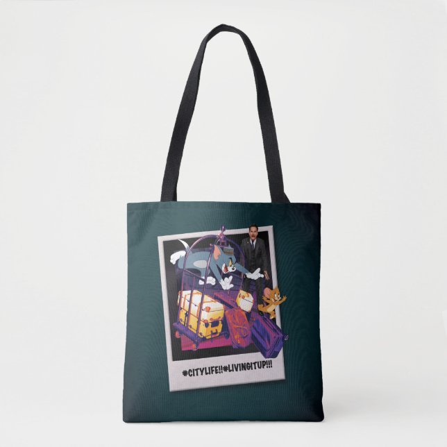 Tote Bag Tom & Jerry Luggage Crash Photograph (Devant)