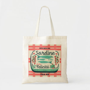 Tote Bag Tomates de Sardine Rétro Italie Toile Amateurs de 