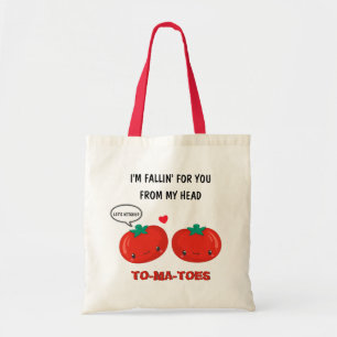 Tote Bag Tomates en amour Cute Romantique Saint Valentin