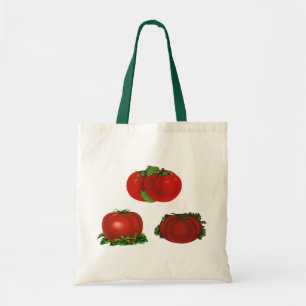 Tote Bag Tomates rouges mûres vintage Nourriture, Fruits, L