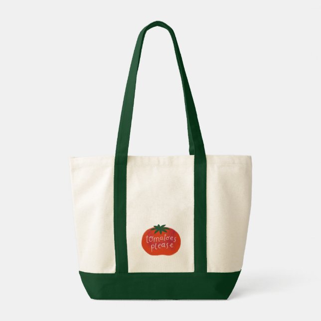 Tote Bag Tomates S'Il Vous Plaît Manger Illustré Farmer Mar (Dos)