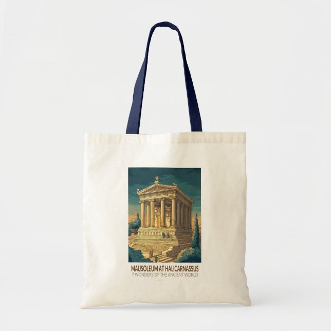 Tote Bag Tombeau d'Halicarnasse 7 Merveilles du Monde (Devant)