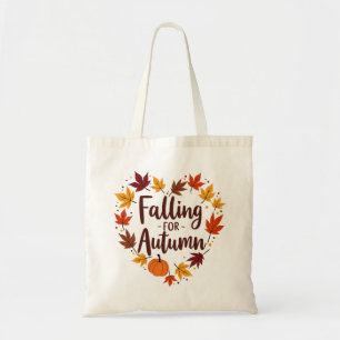 Tote Bag Tomber amoureux de Pumpkin Autumn Heart