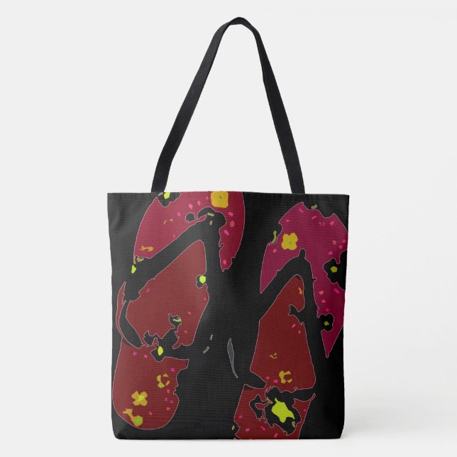 Tote Bag Tongs de flip rouge (Devant)