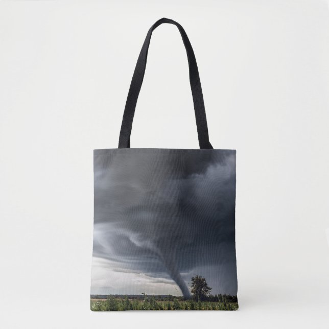 Tote Bag Tornade ou tornade levant des balles de foin (Devant)