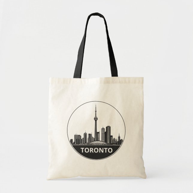 Tote Bag Toronto, Canada | Grande Skyline stylisée (Devant)