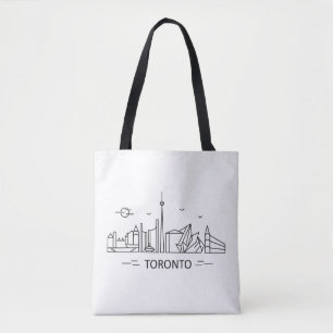 Tote Bag Toronto Canada Lineart Fourre-tout
