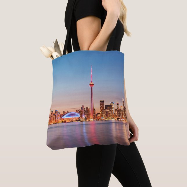 Tote Bag Toronto Skyline à Sunset (De près)