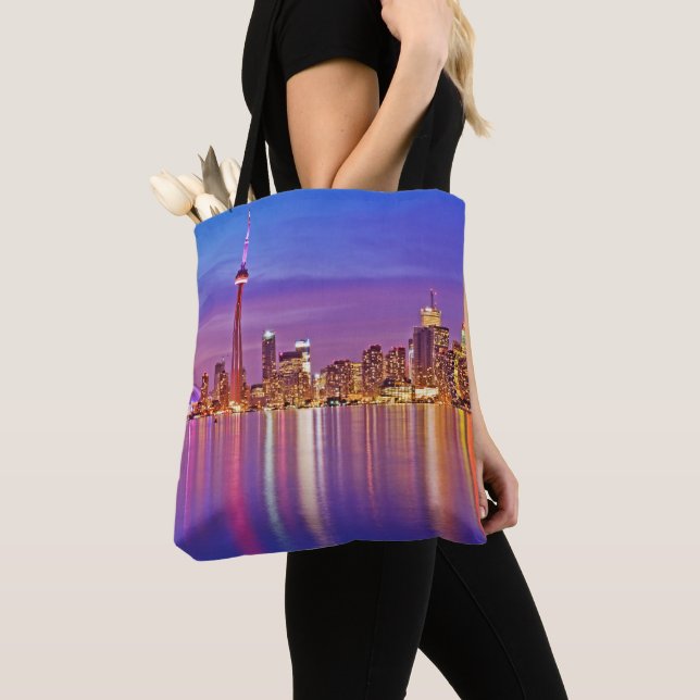 Tote Bag Toronto Skyline au crépuscule (De près)