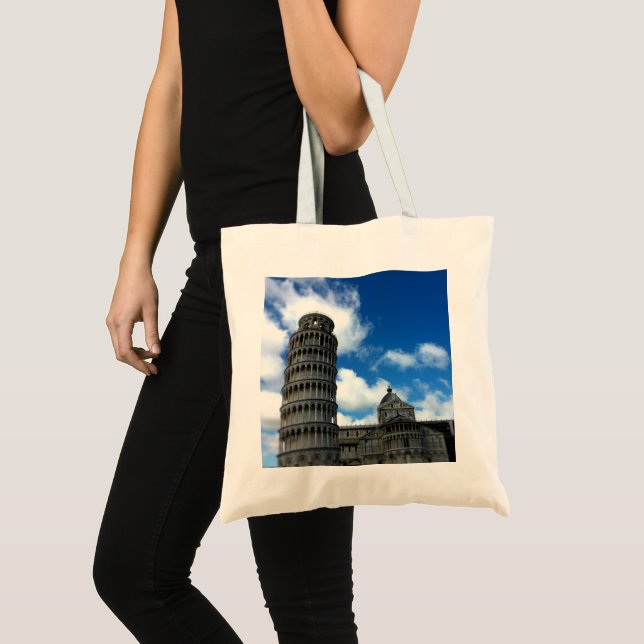 Tote Bag Torre di Pisa Toscane avec beau ciel bleu (Devant (produit))