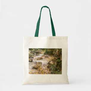 Tote Bag Torrent de truite dans le Tyrol par John Singer Sa