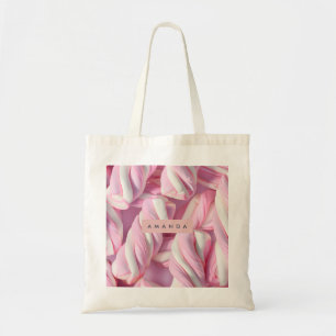 Tote Bag Torsion de guimauve rose personnalisée