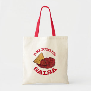 Tote Bag Tortilla Chips et tremper Tomate Salsa Mexicain