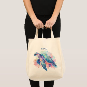 Tote Bag Tortoise et baleine Personnalisé
