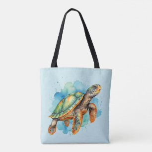Tote Bag Tortue à peinture mignonne