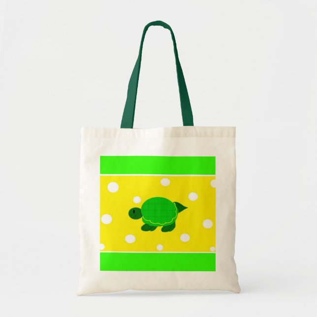 Tote Bag Tortue à pois (Devant)