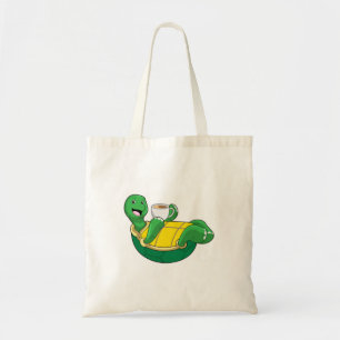 Tote Bag Tortue avec tasse de café