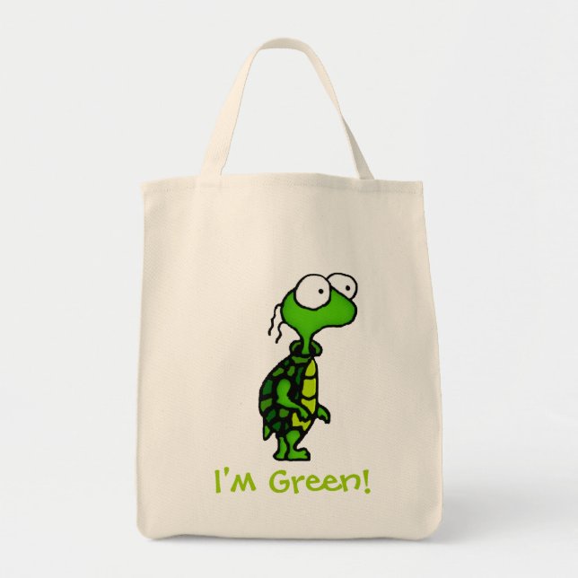 Tote Bag Tortue de bande dessinée (Devant)
