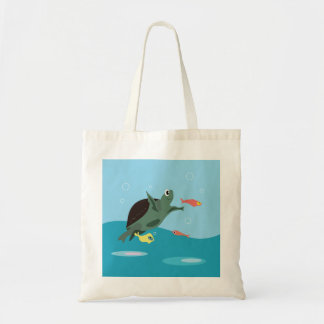 Tote Bag Tortue de mer mignonne sous l'art marin