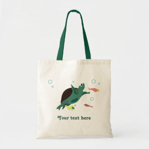 Tote Bag Tortue de mer mignonne sous l'art marin