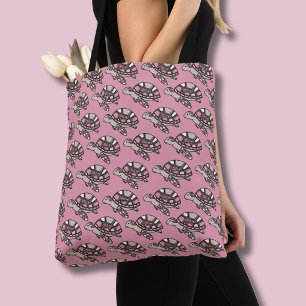 Tote Bag Tortue de mer rose mignonne