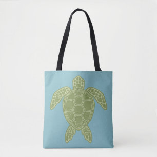 Tote Bag Tortue de mer verte