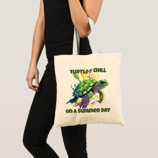 Tote Bag Tortue-ment Fine un Jour d'Été 